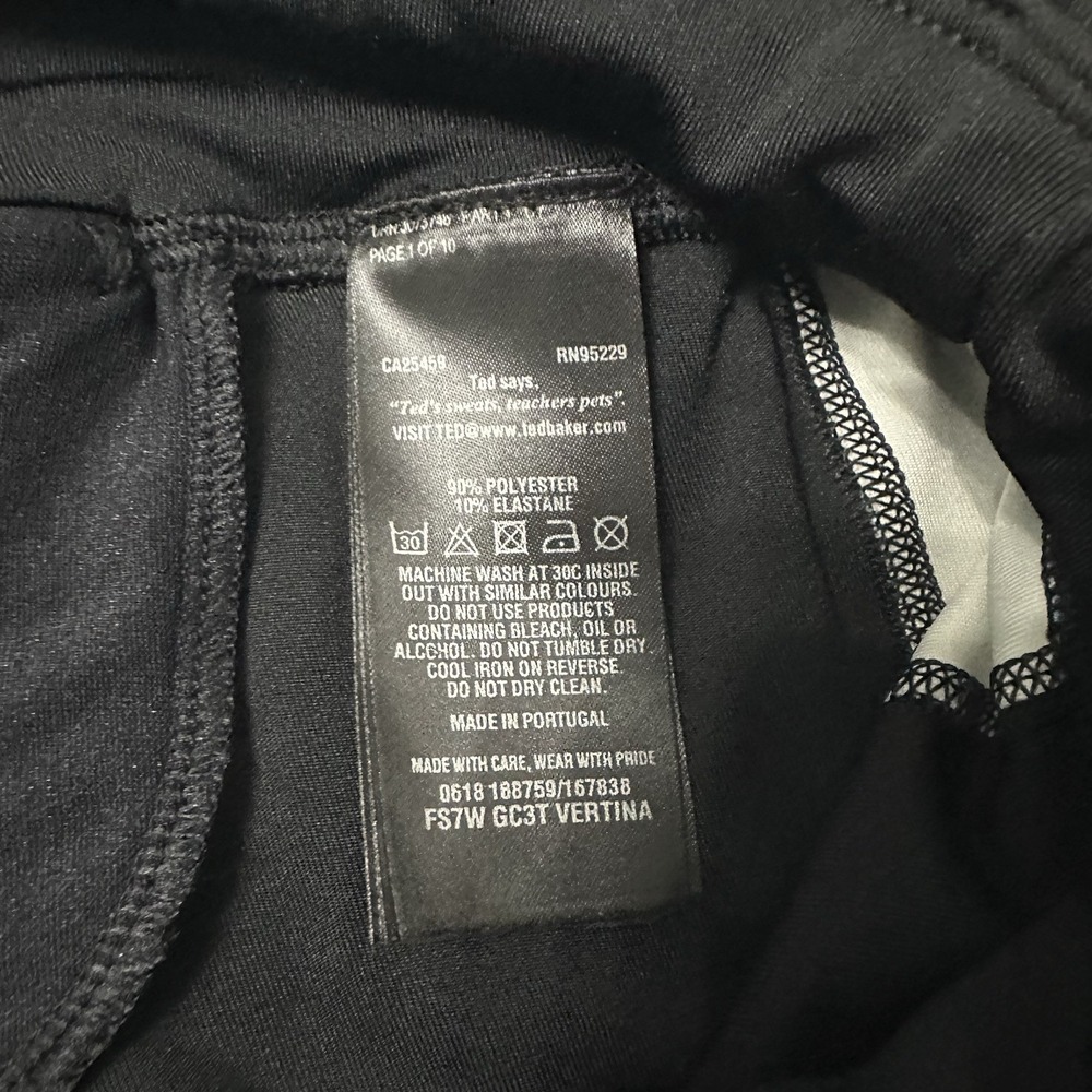 Ted Baker London Women's Black Leggings Design On The Sides Size Small - Picture 6 of 8